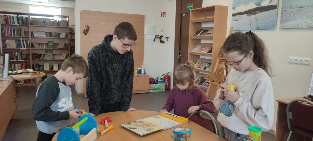 Akimirka iš stalo žaidimų užsiėmimo