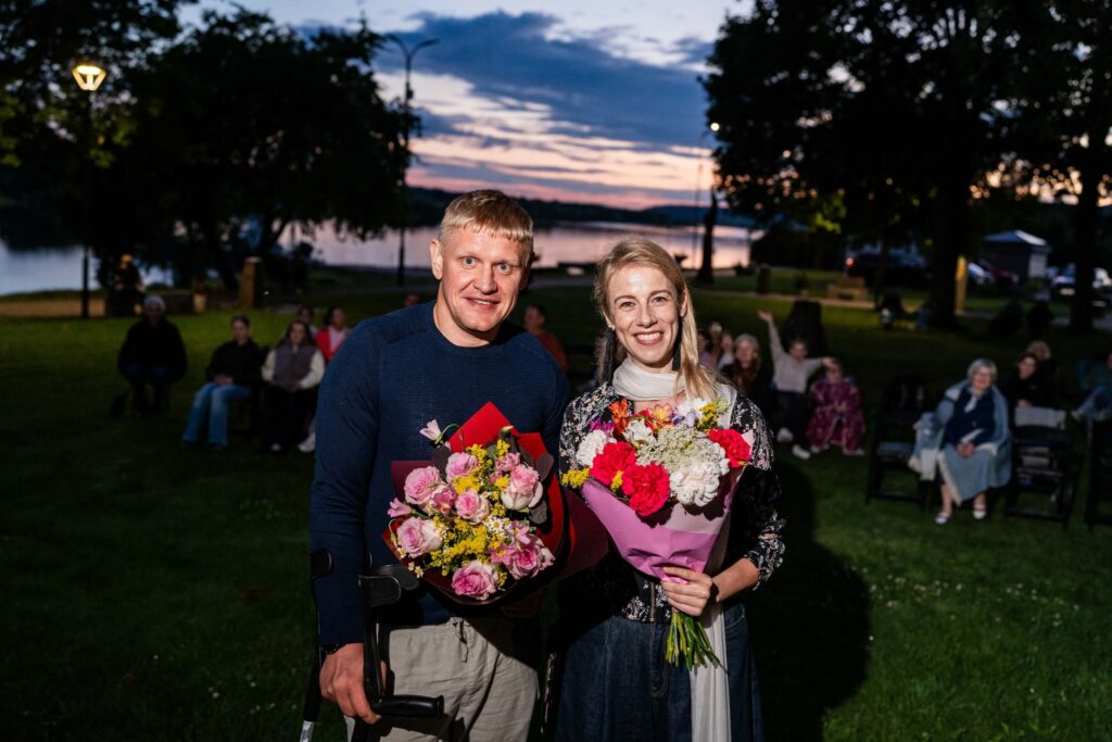 Vedėja aktorė Emilija Latenaitė ir režisierius Rinaldas Tomaševičius