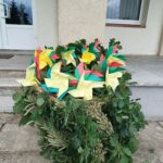 Puokštė su kviečiais ir ąžuolo šakelėm