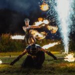 Vakare dangų nušvietė įspūdingas ugnies ir pirotechnikos šou „Liepsnų valdovai“. Foto Martyno Kievišo