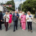 Šventinė kolektyvų, miestelėnų ir svečių eisena į Vilkijos miesto parką. Nuo Vilkijos kultūros centro į Vilkijos miesto parką. Foto Martyno Kievišo
